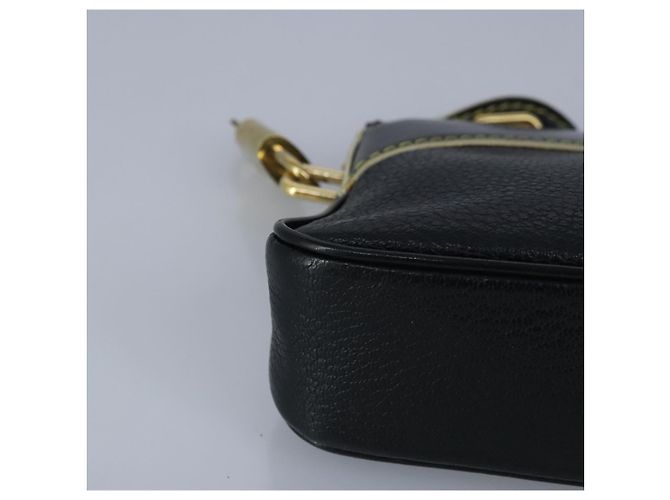 LOUIS VUITTON Suhari Lockit Clutch Bag Pelle Nera M95628 LV Auth 99122 Nero - vista 8