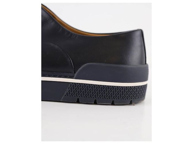 Hermès Leder Schnürschuhe Blau - Ansicht 5