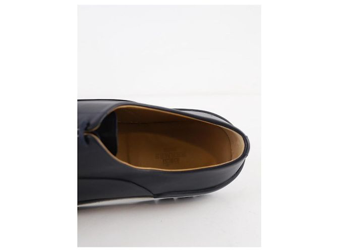 Hermès Leder Schnürschuhe Blau - Ansicht 6