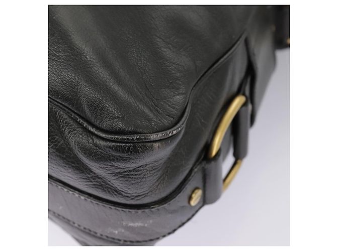 SAINT LAURENT Bolsa Muse de couro 2 vias preta Auth 97545 - vista 14