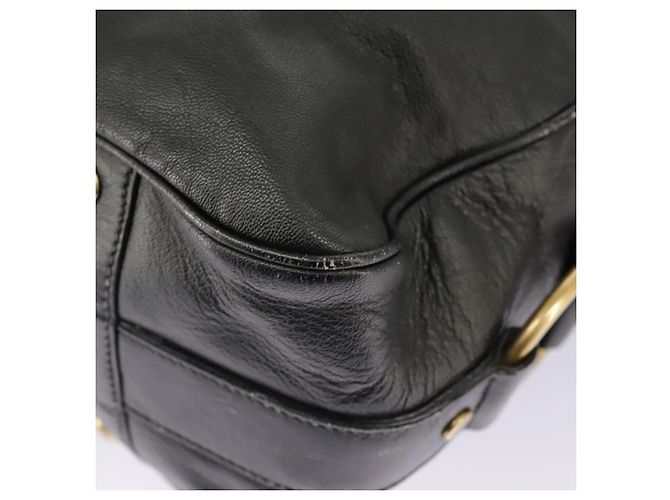 SAINT LAURENT Bolsa Muse de couro 2 vias preta Auth 97545 - vista 16