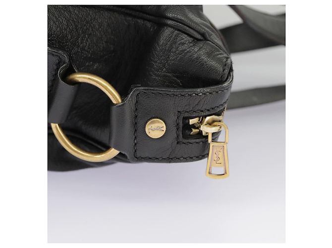 SAINT LAURENT Bolsa Muse de couro 2 vias preta Auth 97545 - vista 17