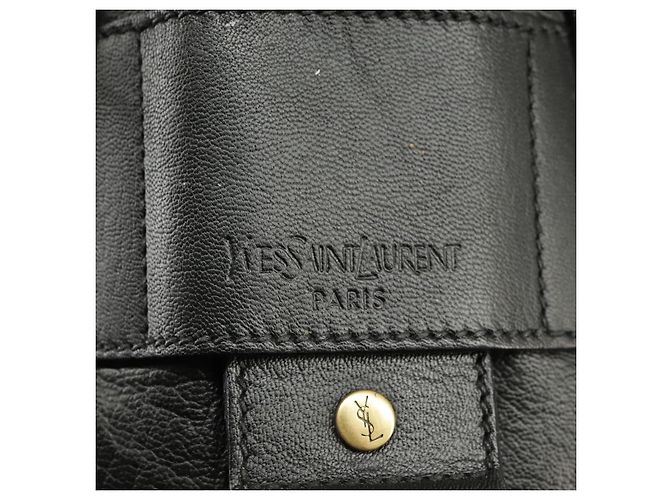 SAINT LAURENT Bolsa Muse de couro 2 vias preta Auth 97545 - vista 18