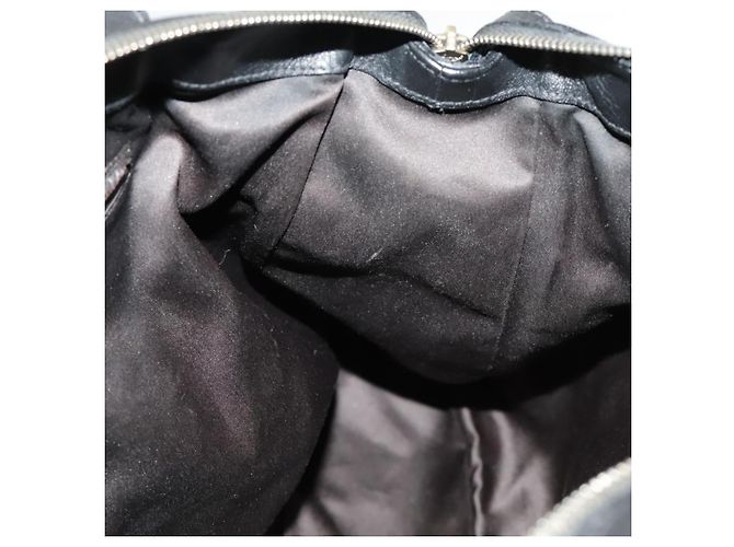 SAINT LAURENT Bolsa Muse de couro 2 vias preta Auth 97545 - vista 25