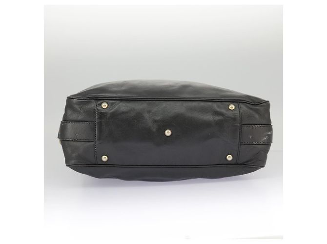 SAINT LAURENT Bolsa Muse de couro 2 vias preta Auth 97545 - vista 5