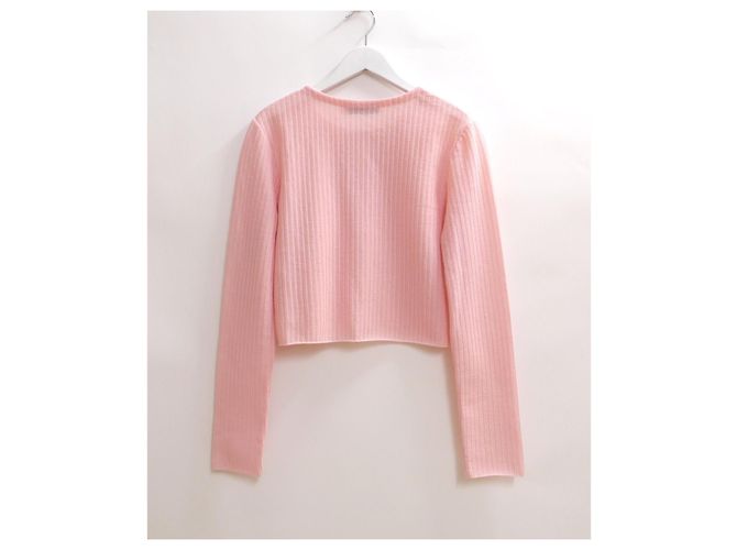 Dior x Raf Simons Frühling 2015 Rosa Gekürzter Cardigan Pink - Ansicht 3
