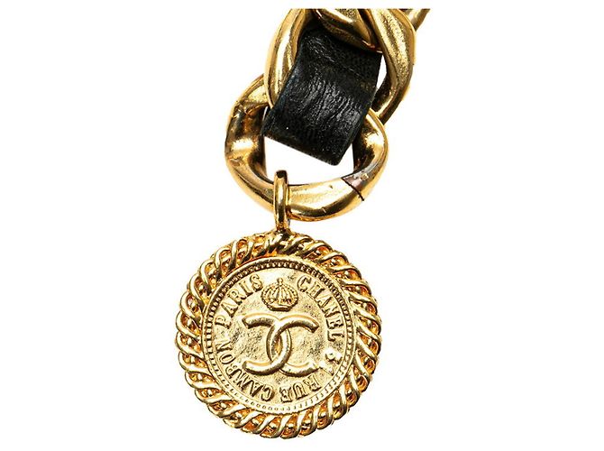 Chanel Coco Mark Cambon Kettengürtel Schwarz Golden - Ansicht 3