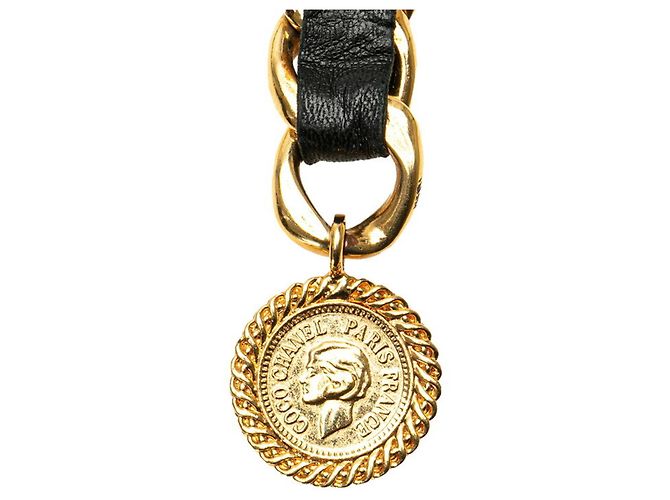 Chanel Coco Mark Cambon Kettengürtel Schwarz Golden - Ansicht 4