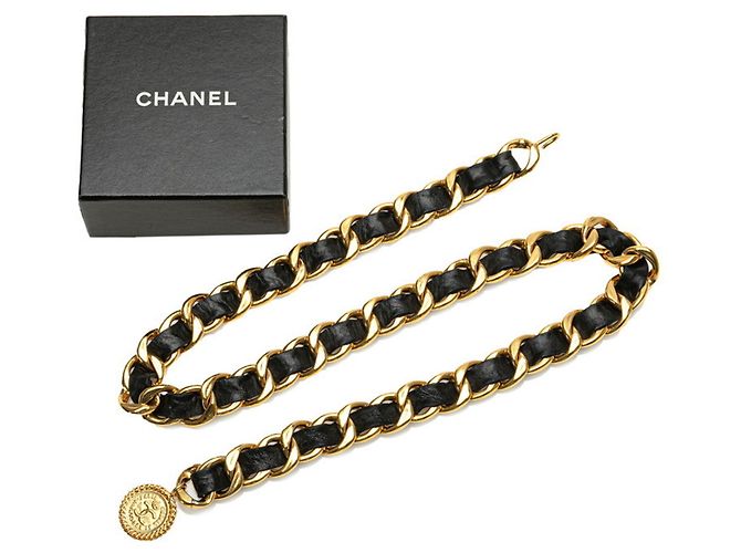 Chanel Coco Mark Cambon Kettengürtel Schwarz Golden - Ansicht 5