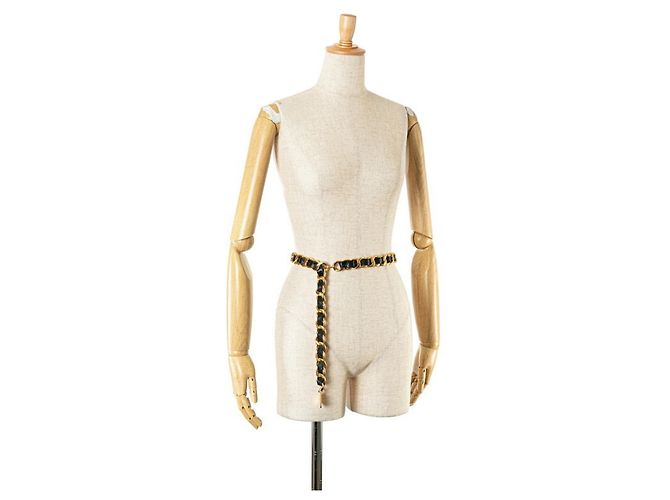 Chanel Coco Mark Cambon Kettengürtel Schwarz Golden - Ansicht 6