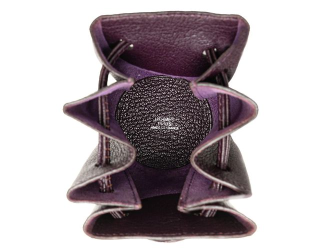 Hermès Pochette Hermes Vespa in pelle di capra viola Porpora - vista 4