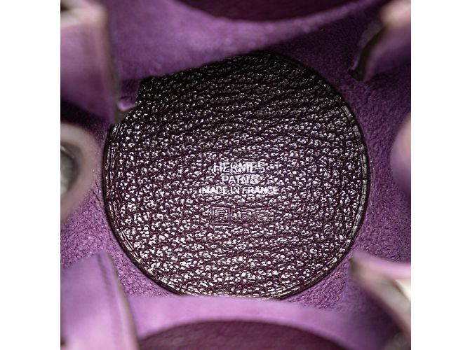 Hermès Pochette Hermes Vespa in pelle di capra viola Porpora - vista 5