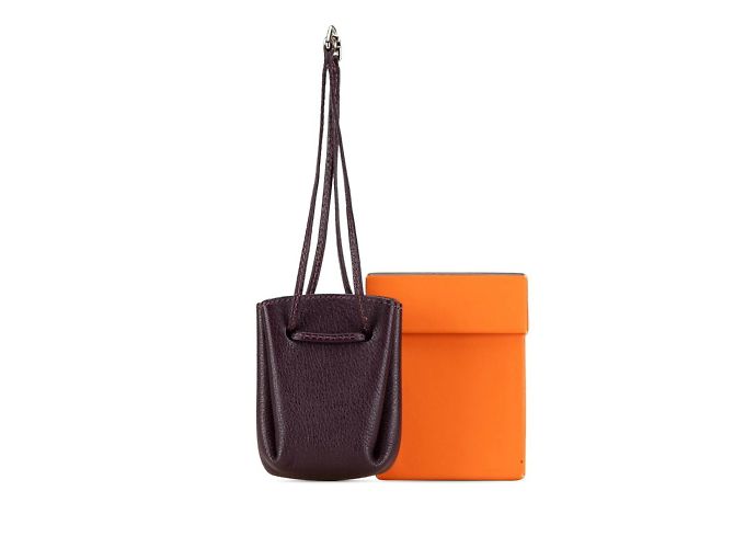 Hermès Pochette Hermes Vespa in pelle di capra viola Porpora - vista 6