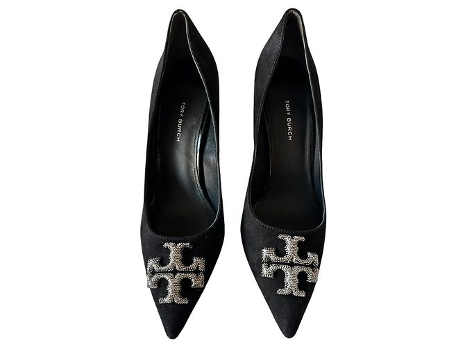 Tory Burch Décolleté in suede nero Eleanor - vista 2