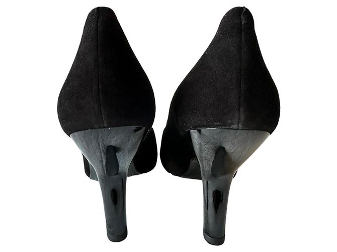 Tory Burch Décolleté in suede nero Eleanor - vista 3