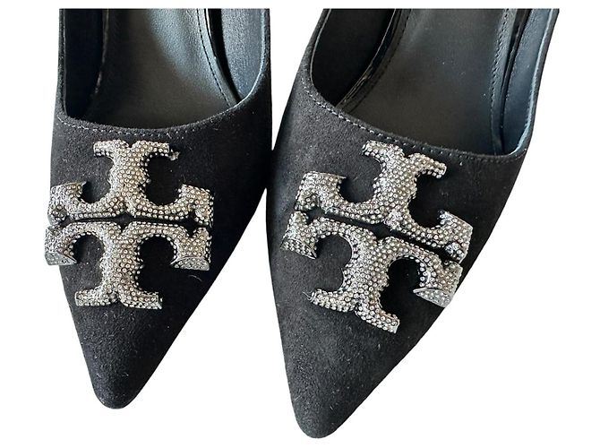 Tory Burch Décolleté in suede nero Eleanor - vista 6