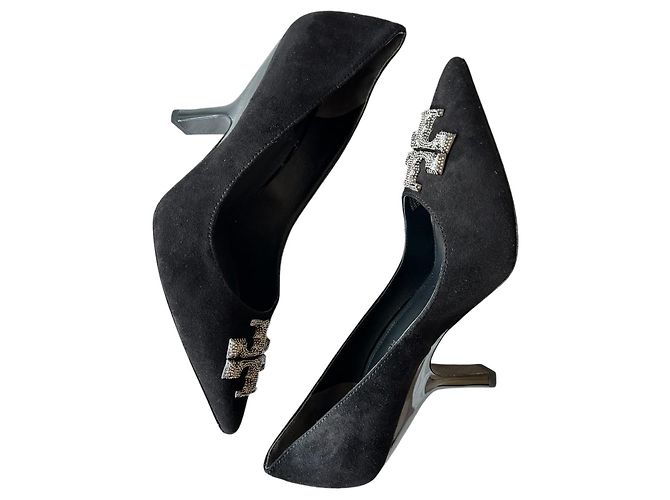 Tory Burch Décolleté in suede nero Eleanor - vista 9