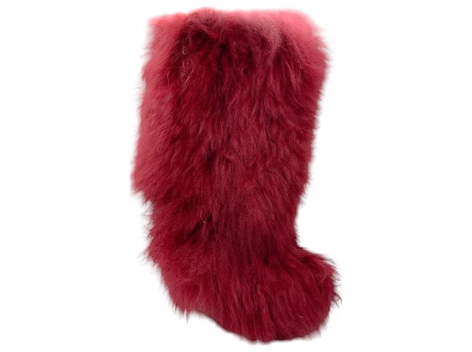 Botas de piel de cordero burdeos hasta la rodilla Sonia Rykiel - vista 2