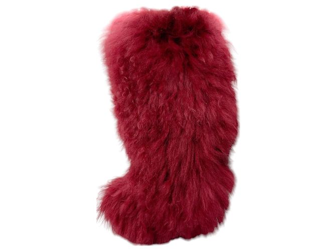 Botas de piel de cordero burdeos hasta la rodilla Sonia Rykiel - vista 3
