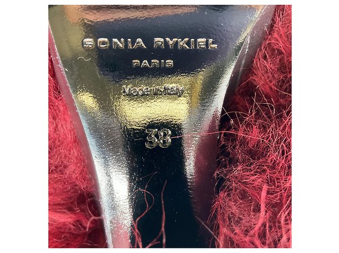Botas de piel de cordero burdeos hasta la rodilla Sonia Rykiel - vista 8