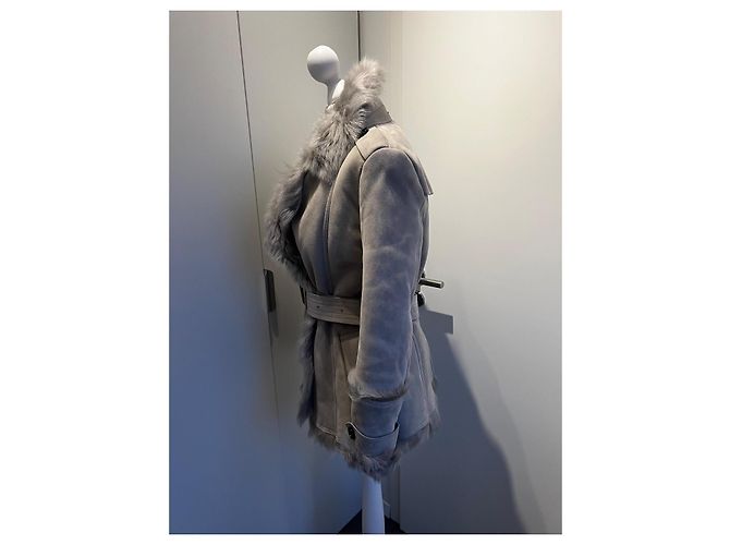 Burberry Lammfell Jacke Grau - Ansicht 14