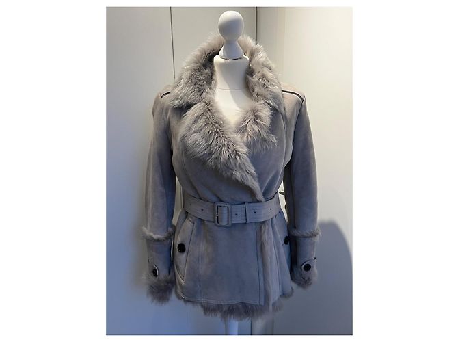 Burberry Lammfell Jacke Grau - Ansicht 2