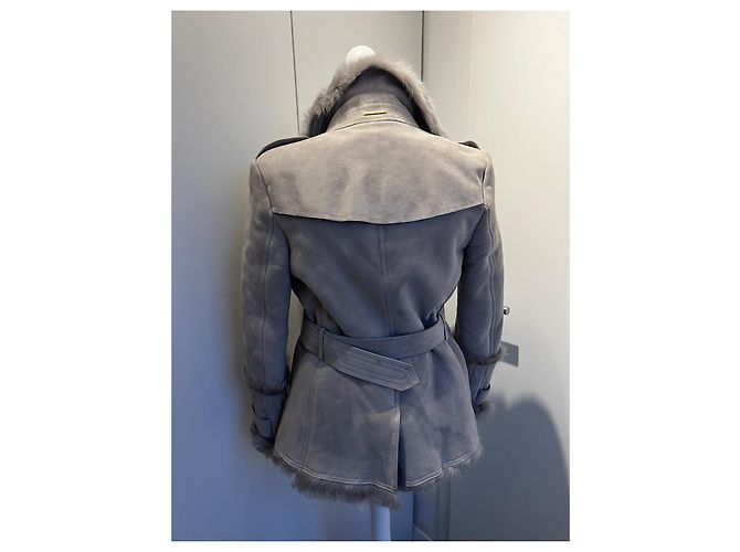 Burberry Lammfell Jacke Grau - Ansicht 4