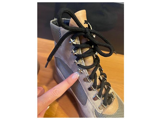 Sneaker Jimmy Choo in pelle beige 36,5 - vista 4