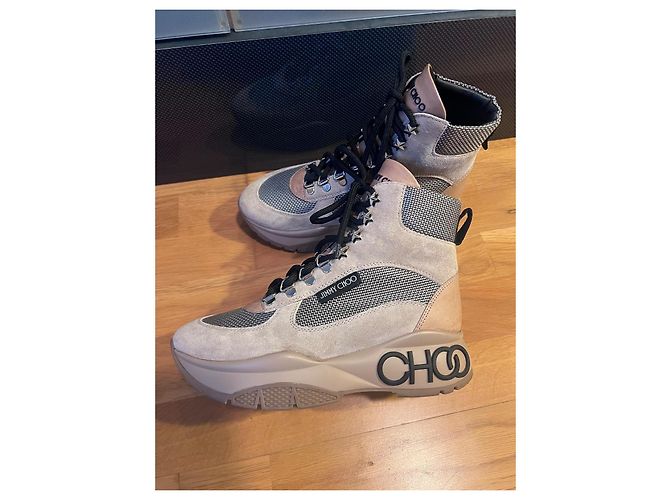 Sneaker Jimmy Choo in pelle beige 36,5 - vista 7