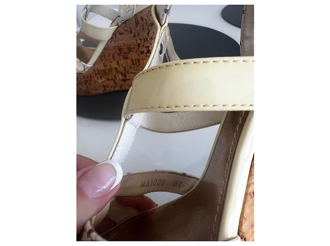 Sandali con zeppa Louis Vuitton Starboard pelle multicolore 37 - vista 7