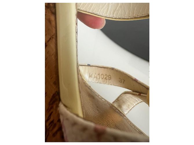 Sandali con zeppa Louis Vuitton Starboard pelle multicolore 37 - vista 8
