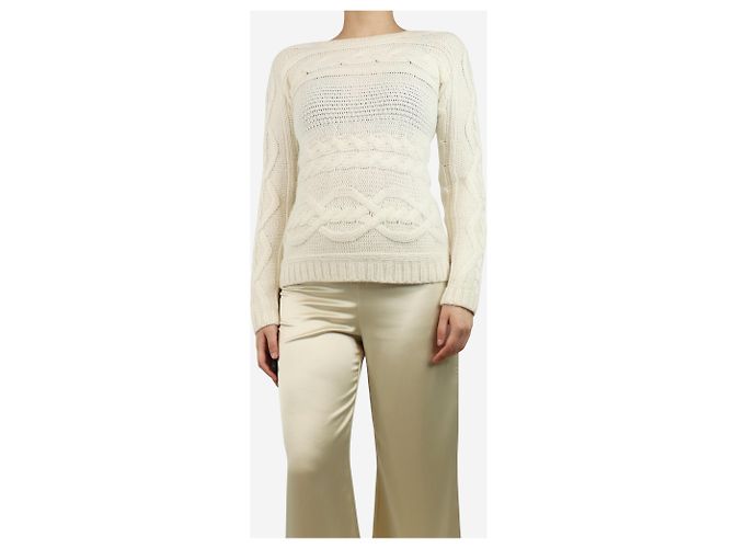 Maje Jersey de punto crema - talla UK 8 Crudo - vista 3