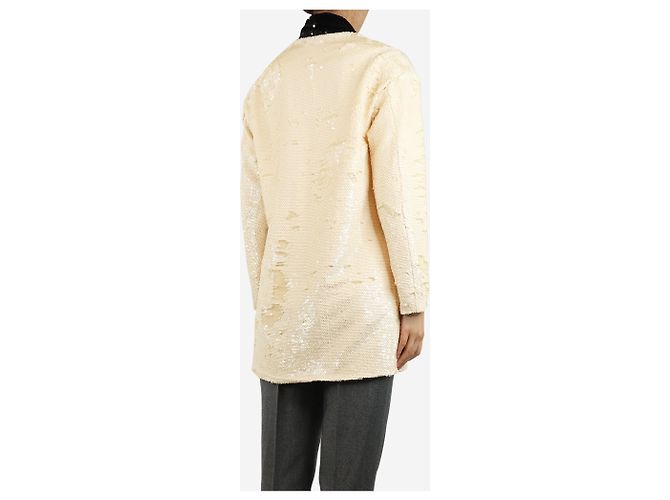 Autre Marque Cream sequin jacket - size S - view 2
