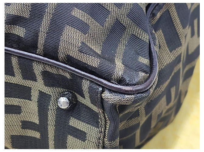 Baguette Borsa da viaggio Boston Fendi Zucca Zucchino Marrone - vista 15