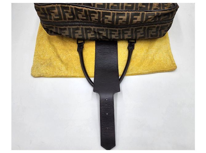Baguette Borsa da viaggio Boston Fendi Zucca Zucchino Marrone - vista 6