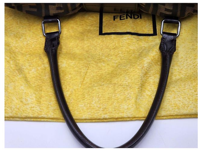 Baguette Borsa da viaggio Boston Fendi Zucca Zucchino Marrone - vista 7