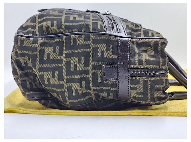 Baguette Borsa da viaggio Boston Fendi Zucca Zucchino Marrone - vista 9