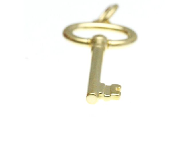 Tiffany & Co Tiffany Oval Key Charm Pendant Necklace Golden - view 3