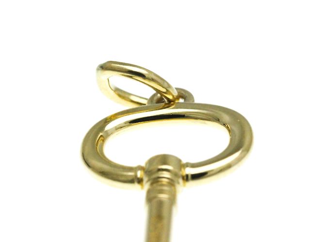 Tiffany & Co Tiffany Oval Key Charm Pendant Necklace Golden - view 9