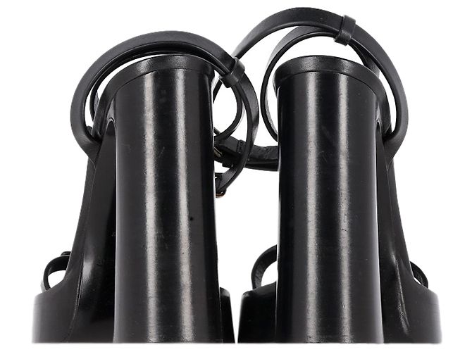 Sandales à plateforme à sangle à boucle Saint Laurent en cuir noir - vue 5