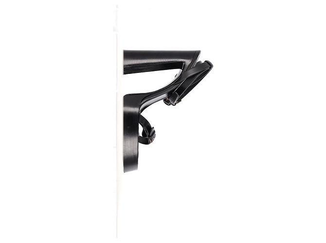 Sandales à plateforme à sangle à boucle Saint Laurent en cuir noir - vue 7