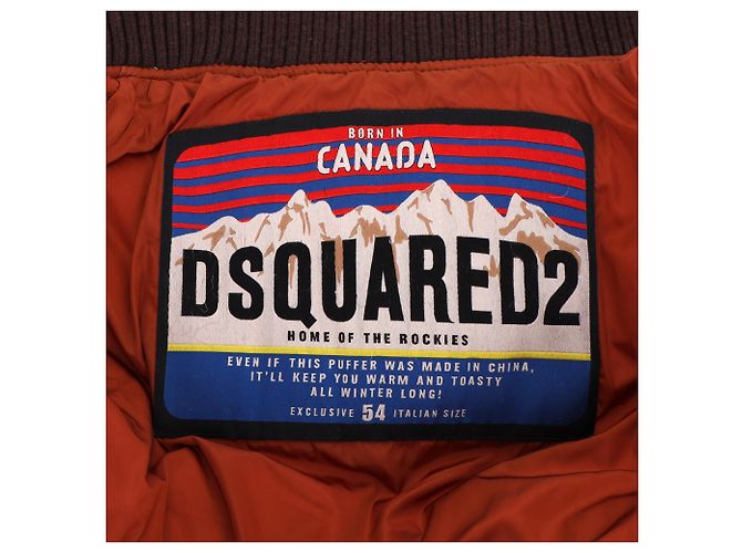 Giacca Bomber Dsquared2 in nylon arancione - vista 4