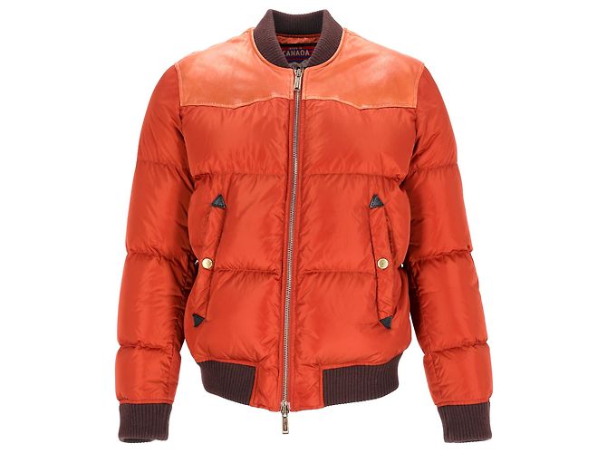 Giacca Bomber Dsquared2 in nylon arancione - vista 6