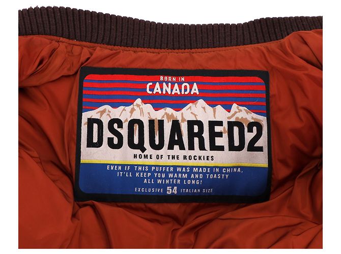 Giacca Bomber Dsquared2 in nylon arancione - vista 9