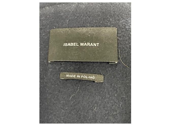 Doppelt gefütterter Mantel von Isabel Marant aus marineblauer Wolle Hellblau - Ansicht 9