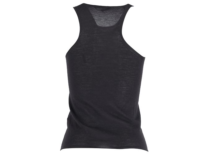 Camiseta sin mangas Gucci en cachemira gris Negro - vista 3