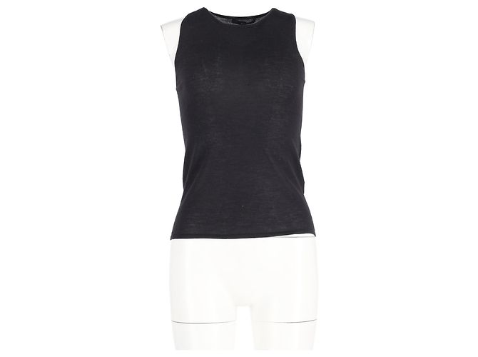 Camiseta sin mangas Gucci en cachemira gris Negro - vista 4