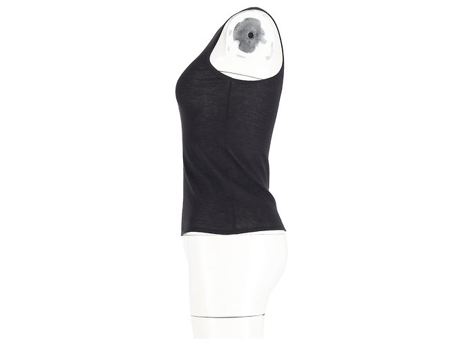Camiseta sin mangas Gucci en cachemira gris Negro - vista 5