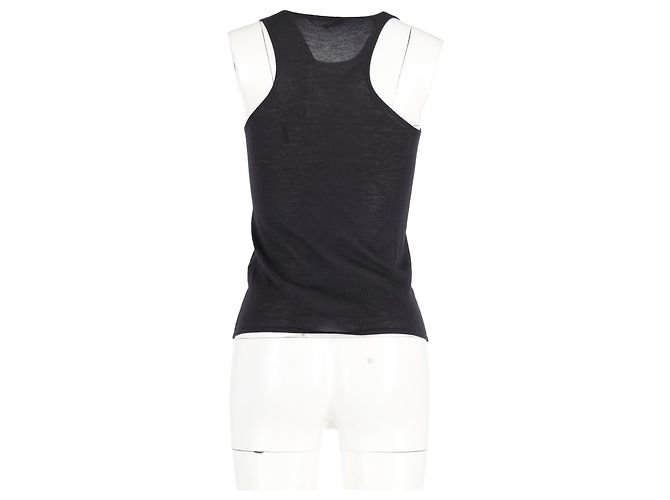 Camiseta sin mangas Gucci en cachemira gris Negro - vista 6