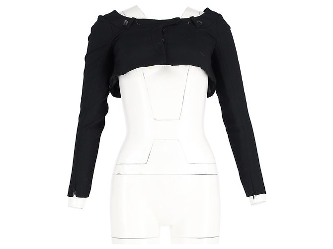 Giacca bolero cropped Givenchy in lana nera Nero - vista 4
